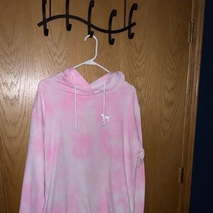 A Victoria secret pink sweatshirt